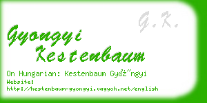 gyongyi kestenbaum business card
